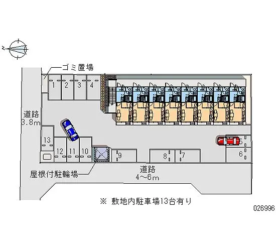 郡山市富田町字向山 月極駐車場